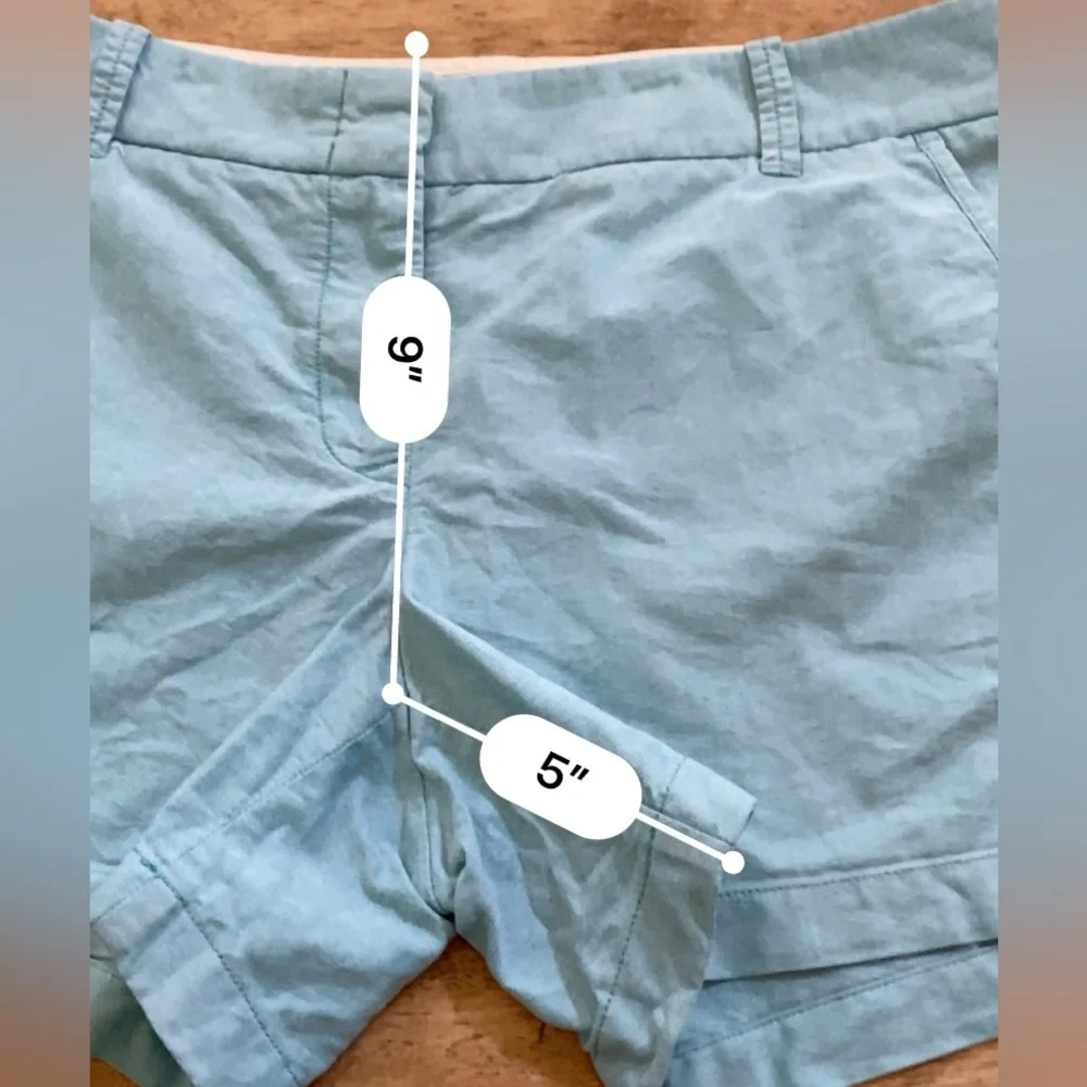 J Crew City Fit Women’s Sz 8 Aqua Blue Cotton‎ Twill Shorts